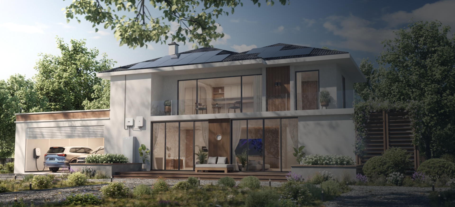 Woning met Huawei PV-installatie